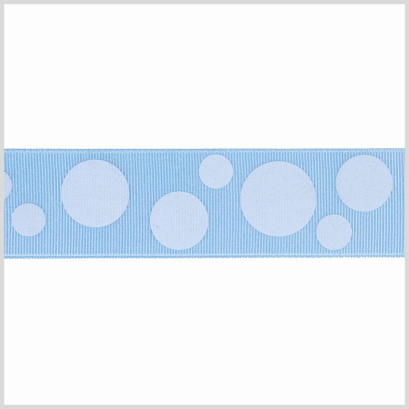 Grosgrain | 1.5" Blue/Blue Polka Dot Grosgrain Ribbon Grosgrain Blue