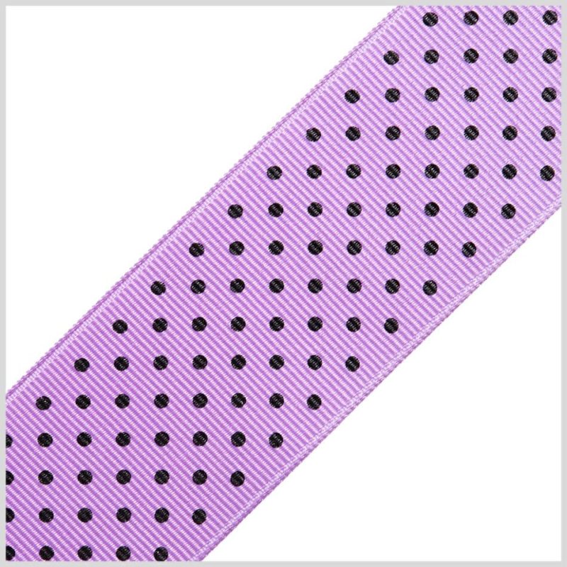 Grosgrain | 1.5" Dark Orchid Polka Dot Grosgrain Ribbon Grosgrain Dark Orchid