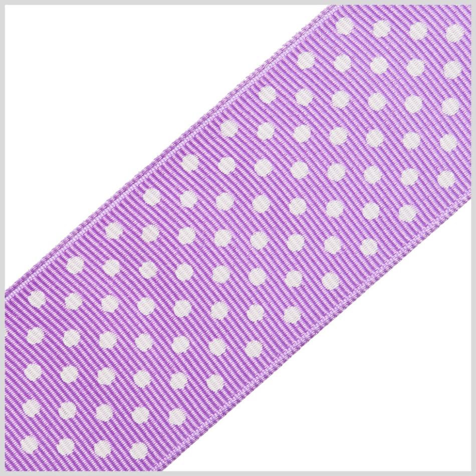 Grosgrain | 1.5" Dark Orchid Polka Dot Grosgrain Ribbon Grosgrain Dark Orchid