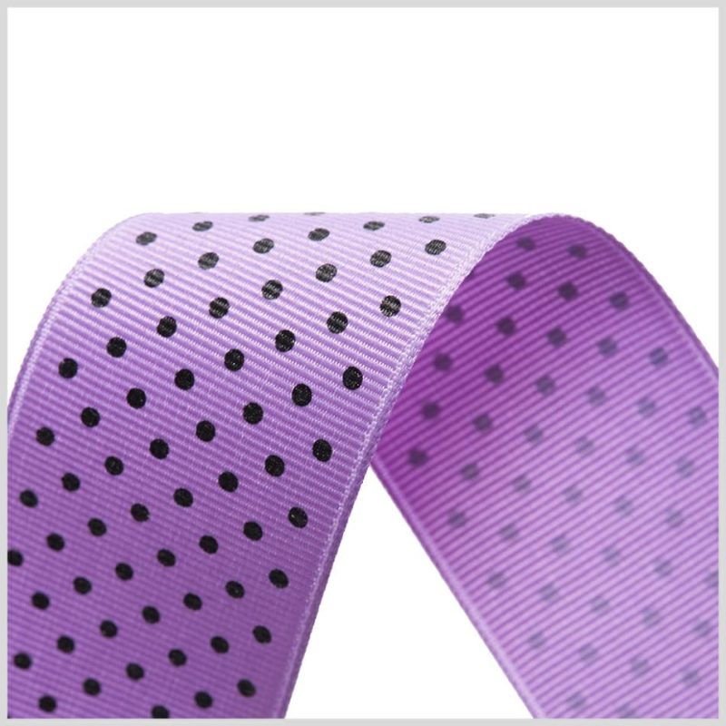 Grosgrain | 1.5" Dark Orchid Polka Dot Grosgrain Ribbon Grosgrain Dark Orchid