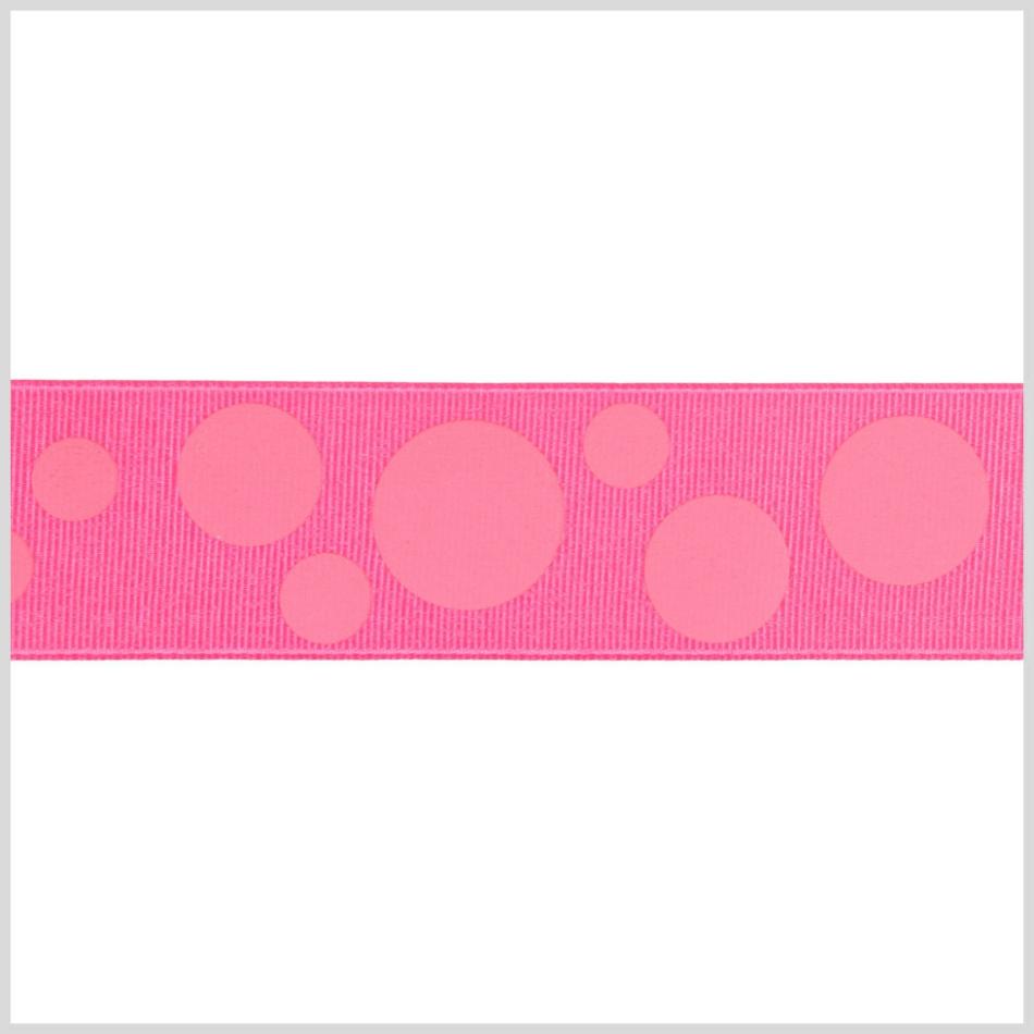 Grosgrain | 1.5" Hot Pink Polka Dot Grosgrain Ribbon Grosgrain Grosgrain