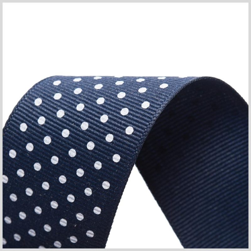 Grosgrain | 1.5" Navy Polka Dot Grosgrain Ribbon Grosgrain Grosgrain