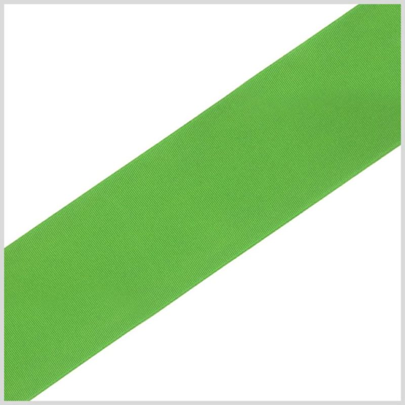 Grosgrain | 1/4" Apple Green Solid Grosgrain Ribbon Grosgrain Apple Green