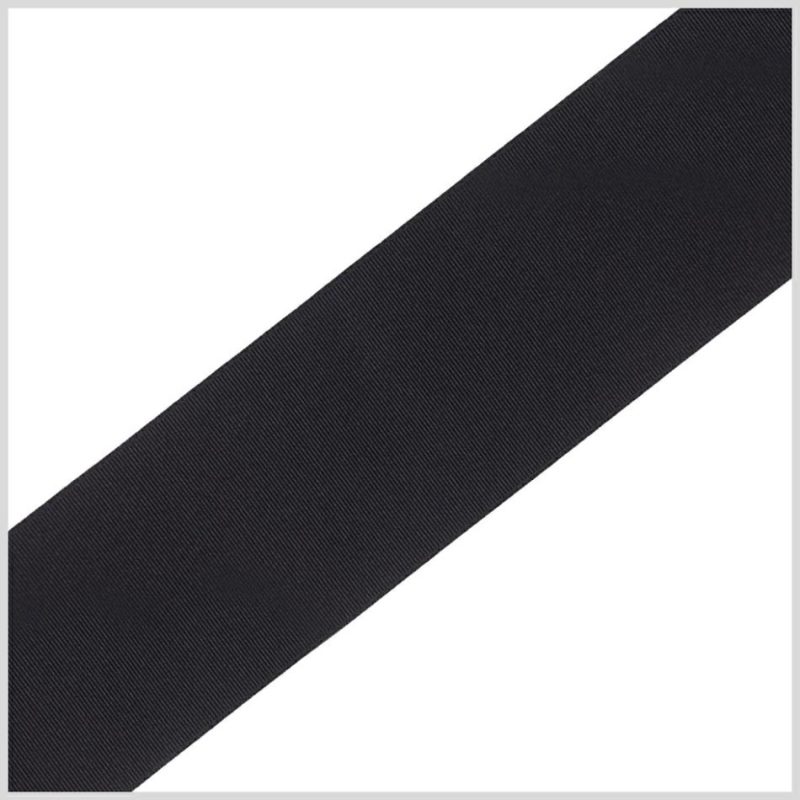 Grosgrain | 1/4" Black Solid Grosgrain Ribbon Grosgrain Black