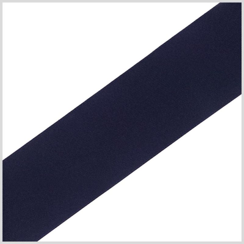 Grosgrain | 1/4" Navy Solid Grosgrain Ribbon Grosgrain Grosgrain