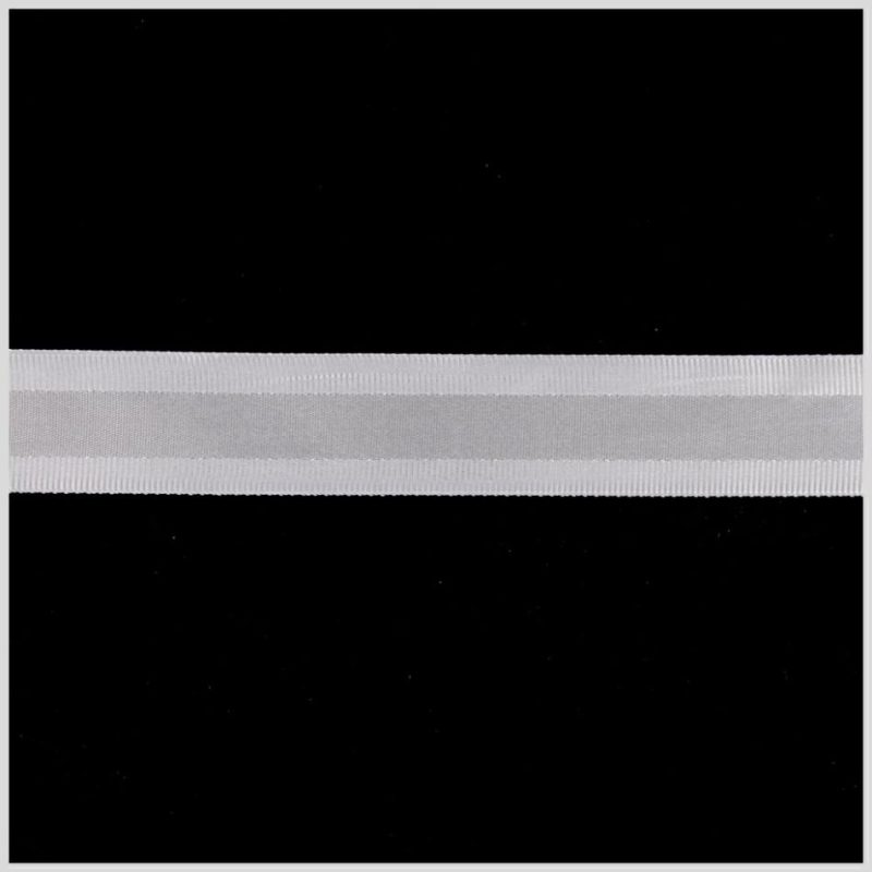 Grosgrain | 5/8" Millennium Silver Satin Grosgrain Ribbon Grosgrain Grosgrain