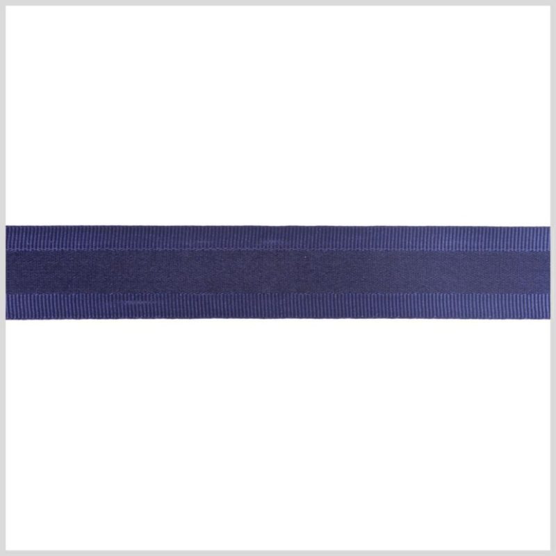 Grosgrain | 5/8" Navy Satin Grosgrain Ribbon Grosgrain Grosgrain