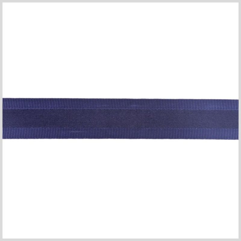 Grosgrain | 7/8" Navy Satin Grosgrain Ribbon Grosgrain Grosgrain