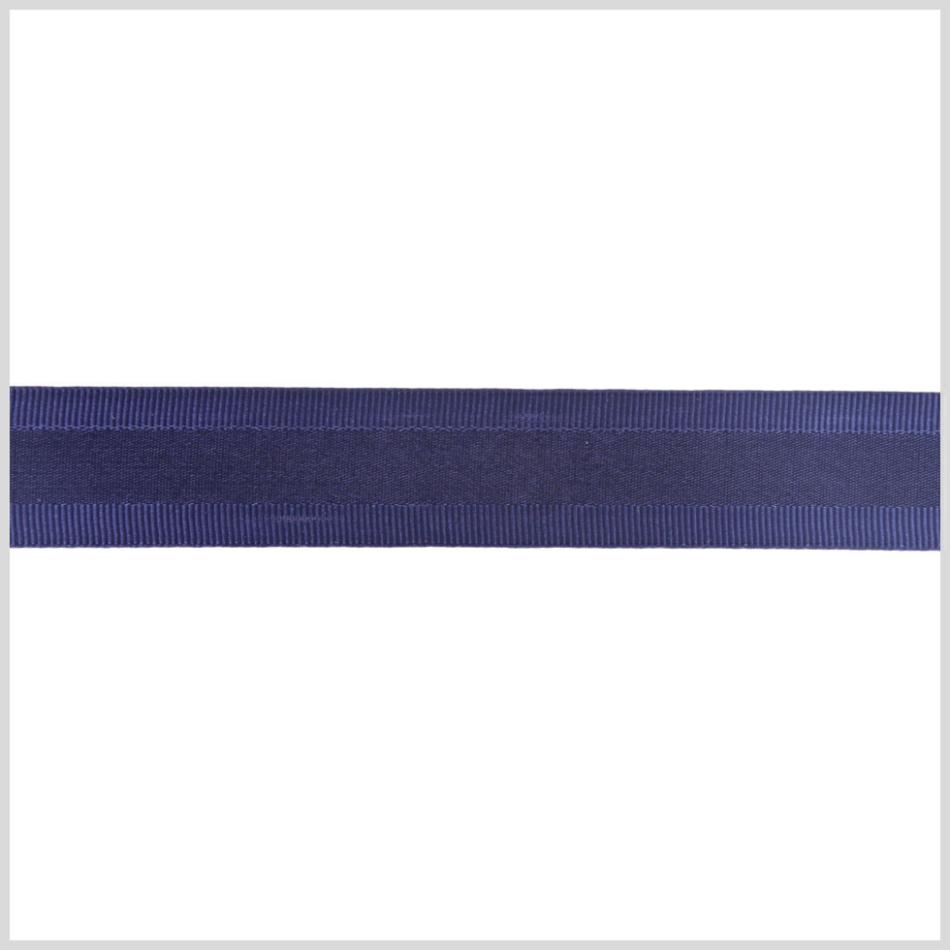 Grosgrain | 7/8" Navy Satin Grosgrain Ribbon Grosgrain Grosgrain