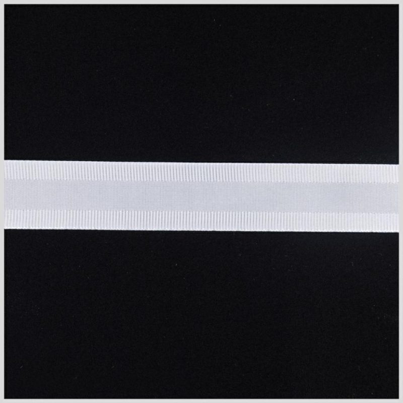 Grosgrain | 7/8" White Satin Grosgrain Ribbon Grosgrain Grosgrain