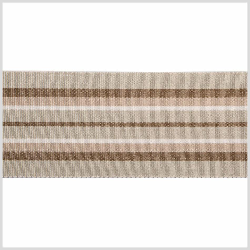 Grosgrain | Beige/Taupe/Cream Striped Grosgrain Ribbon Grosgrain Beige,Taupe,Cream