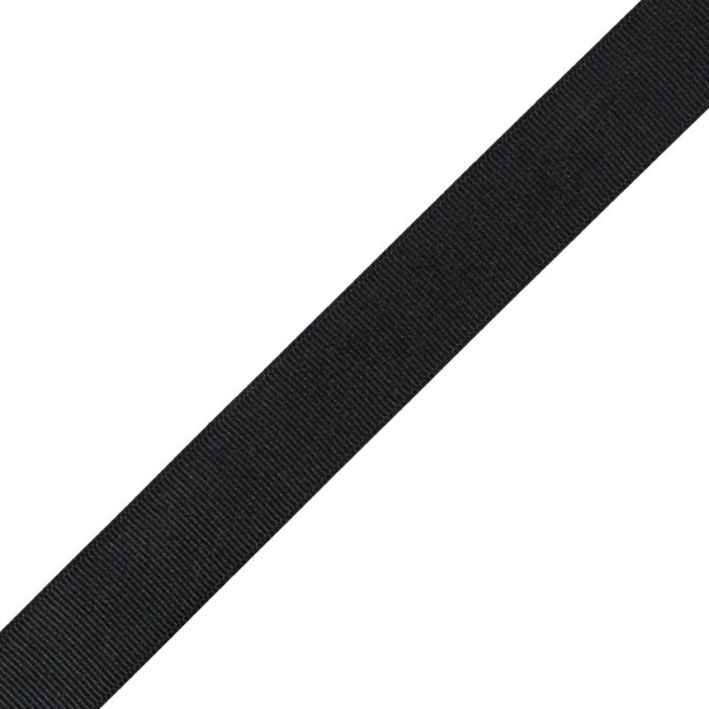 Grosgrain | Black Grosgrain Ribbon – 1" Grosgrain Black