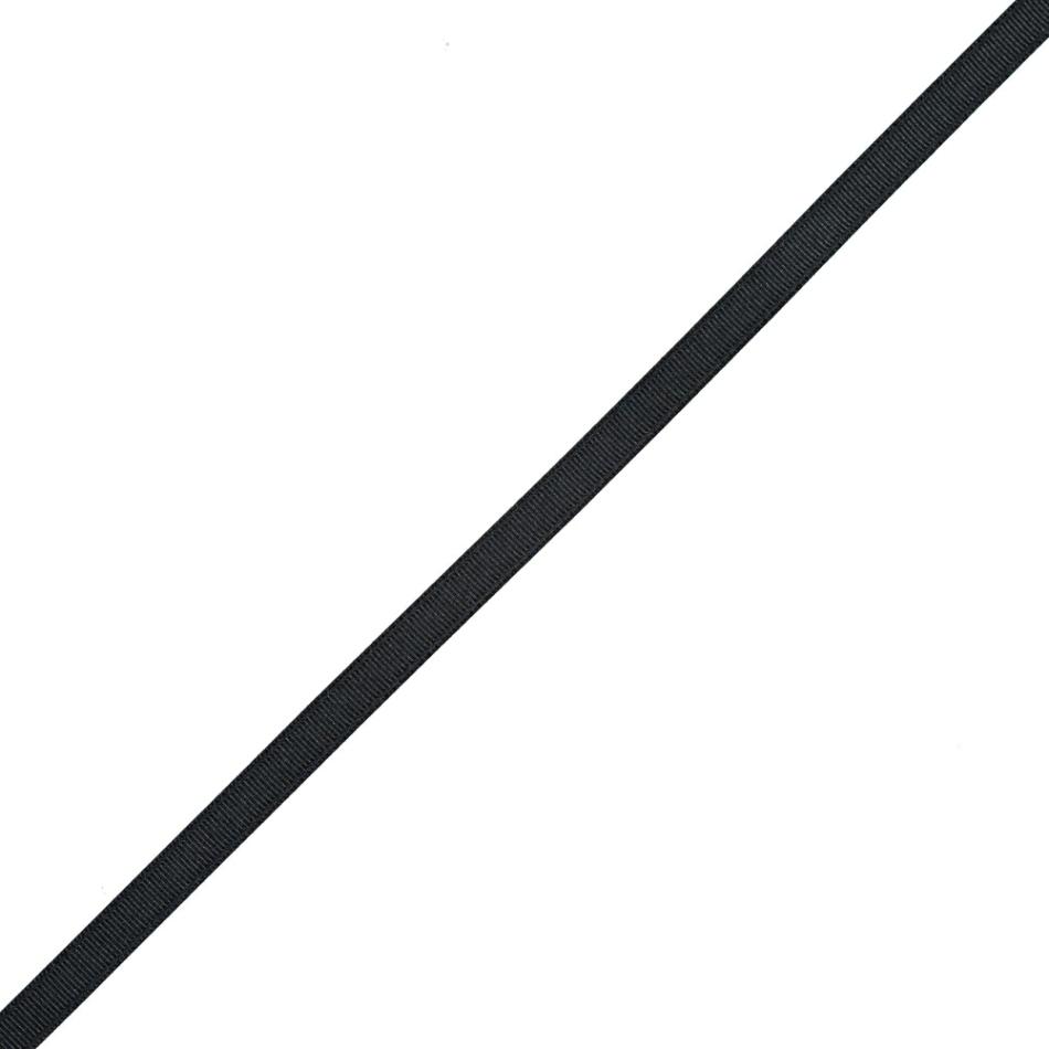 Grosgrain | Black Grosgrain Ribbon – .375" Grosgrain Black