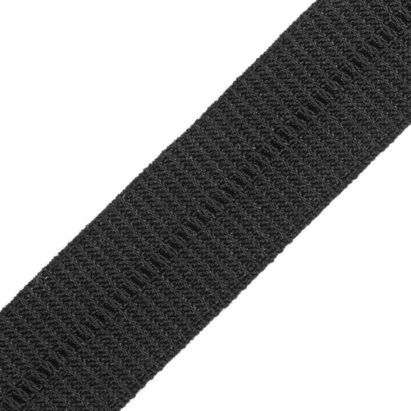 Grosgrain | Black Stretch Fold Over Grosgrain – 0.625" Grosgrain Black