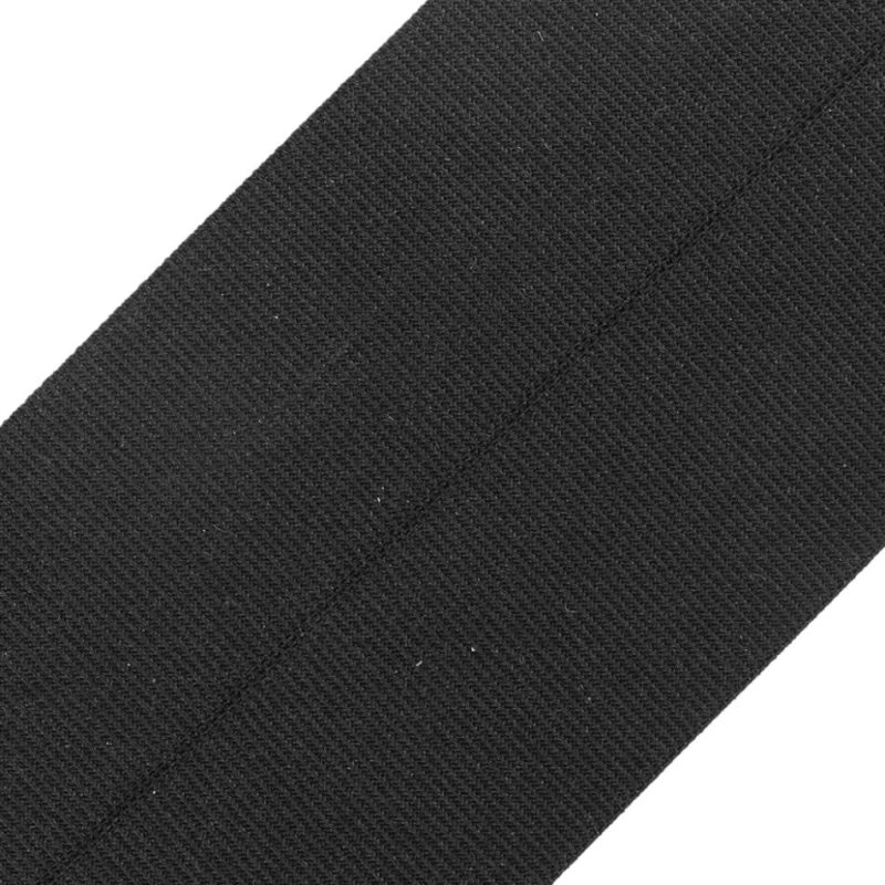 Grosgrain | Black Stretch Fold Over Grosgrain – 3.125" Grosgrain Black