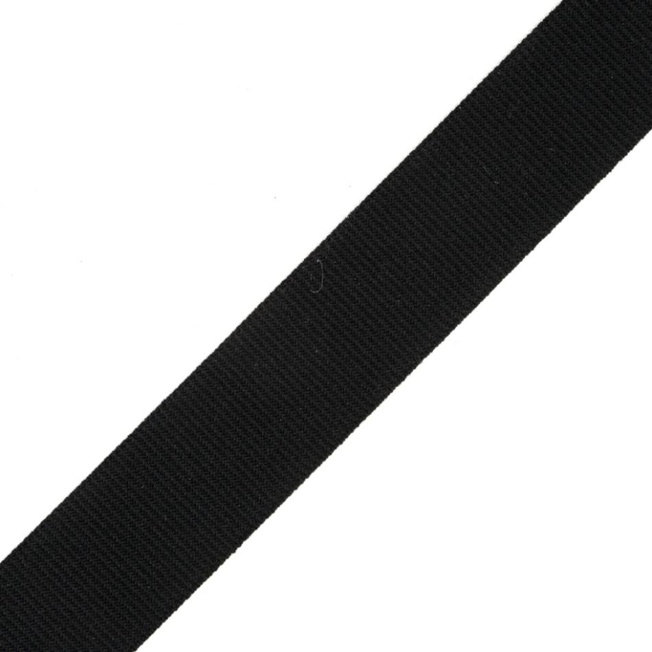 Grosgrain | Black Stretch Grosgrain Ribbon – 1" Grosgrain Black