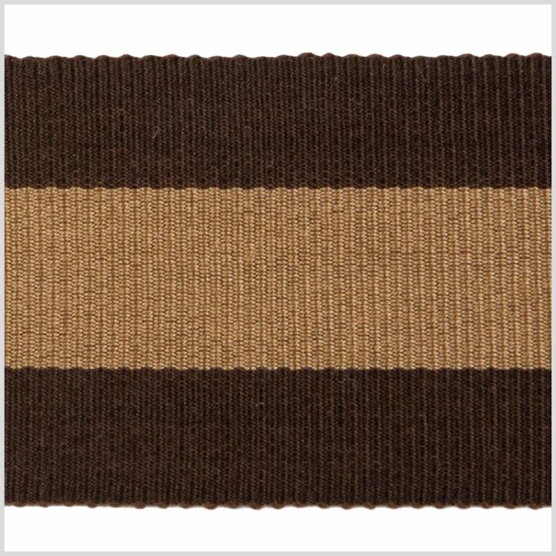 Grosgrain | Brown And Tan Striped Grosgrain Ribbon – 1.75" Grosgrain Brown,Tan