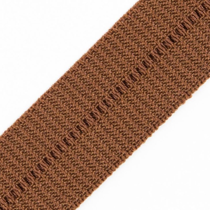 Grosgrain | Brown Stretch Fold Over Grosgrain – 0.625" Grosgrain Brown