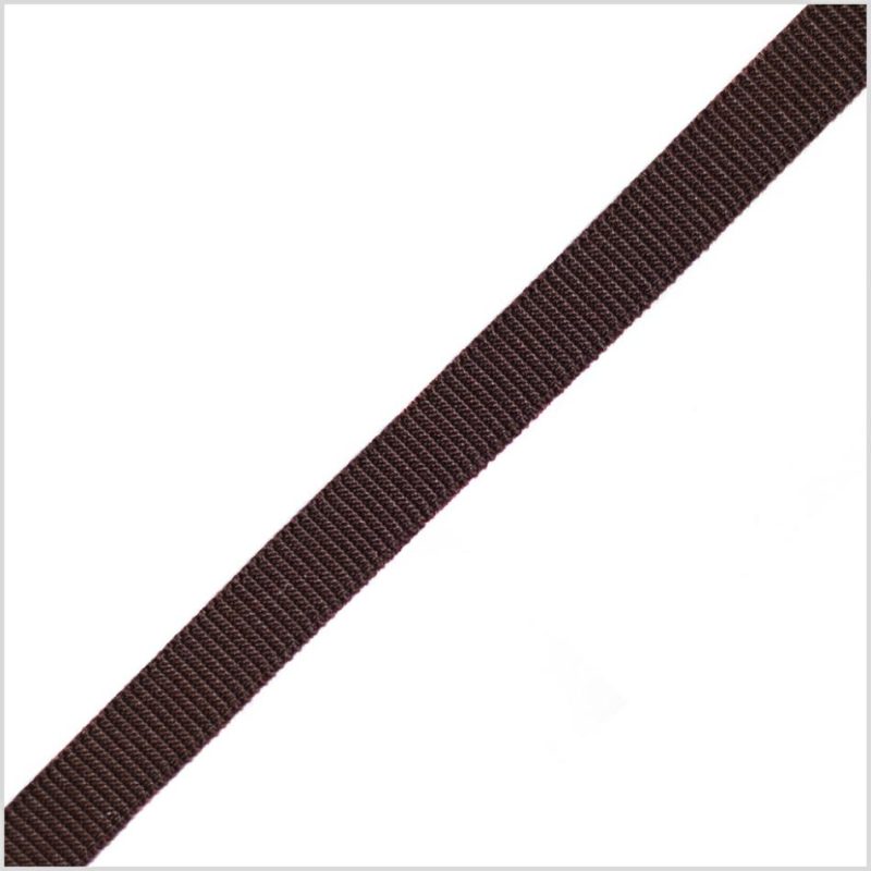 Grosgrain | Brown Stretch Grosgrain – 0.375" Grosgrain Brown