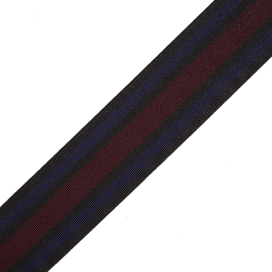 Grosgrain | Brown/Red/Purple Striped Stretch Grosgrain Ribbon – 2" Grosgrain Brown,Red,Purple