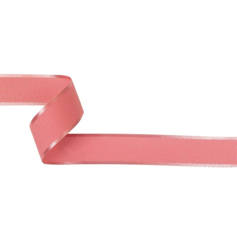 Grosgrain | Bubblegum Satin-Edged Grosgrain Ribbon – 1" Grosgrain Grosgrain