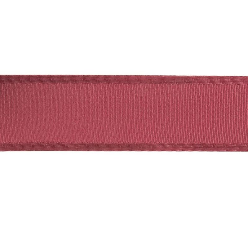 Grosgrain | Dark Pink Grosgrain Ribbon With Satin Borders – 1" Grosgrain Grosgrain