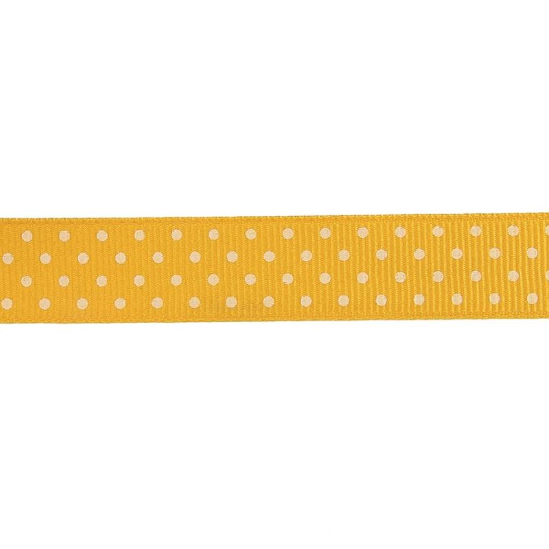 Grosgrain | Freesia And White Polka Dots Grosgrain Ribbon – 0.625" Grosgrain Freesia,Snow White