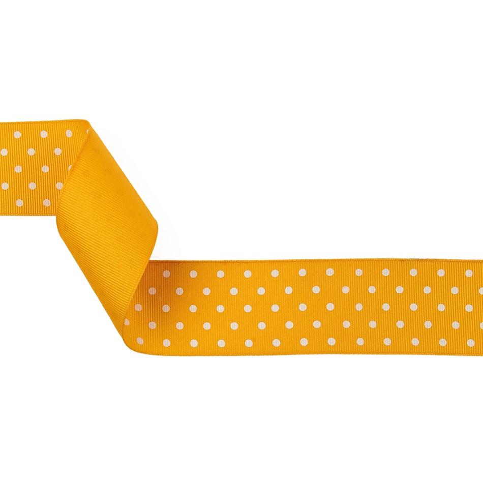 Grosgrain | Freesia And White Polka Dots Grosgrain Ribbon – 1.625" Grosgrain Freesia,Snow White