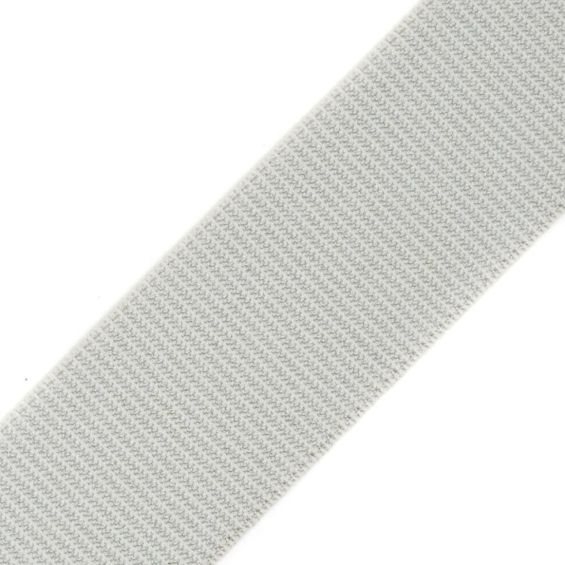 Grosgrain | Gray Stretch Grosgrain Ribbon – 1" Grosgrain Gray