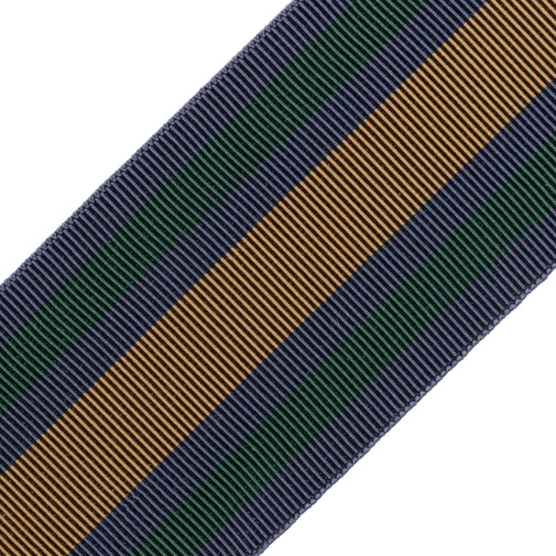 Grosgrain | Gray/Yellow/Green Striped Stretch Grosgrain Ribbon – 2" Grosgrain Gray,Yellow,Green