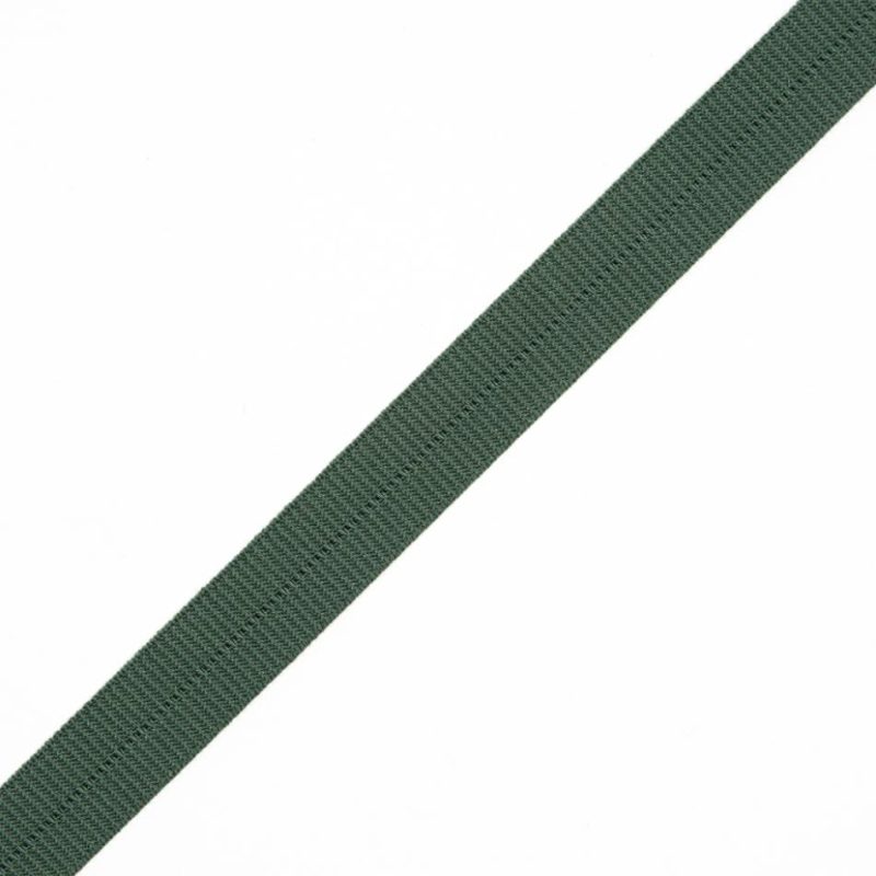 Grosgrain | Green Stretch Fold Over Grosgrain – 0.625" Grosgrain Green