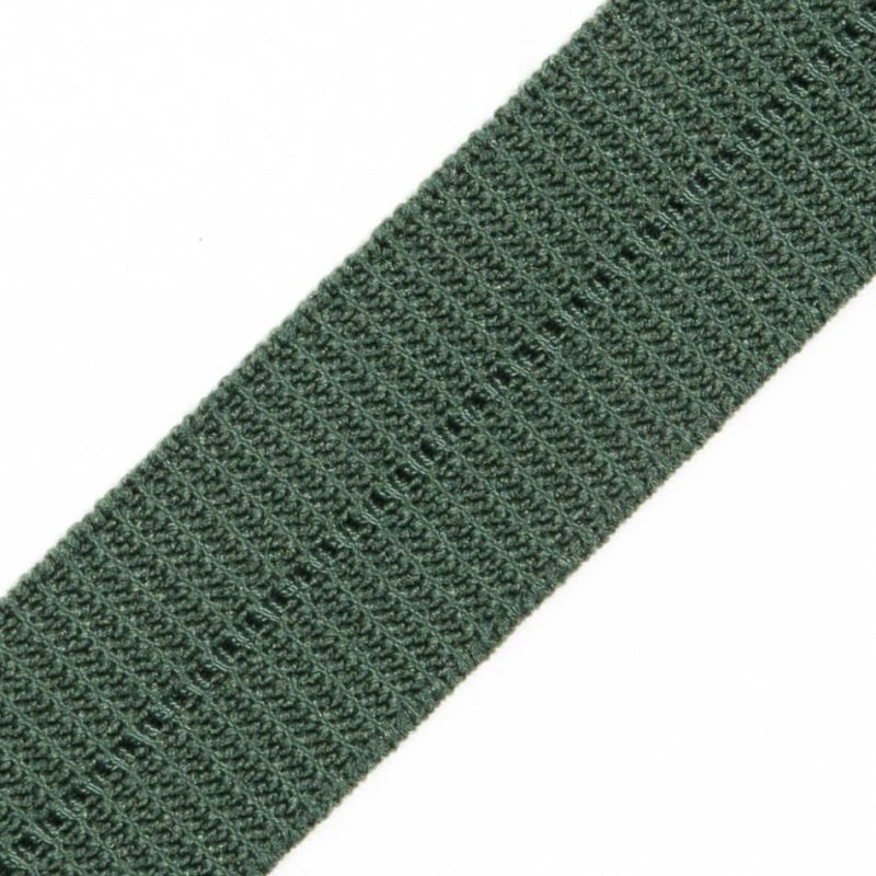 Grosgrain | Green Stretch Fold Over Grosgrain – 0.625" Grosgrain Green