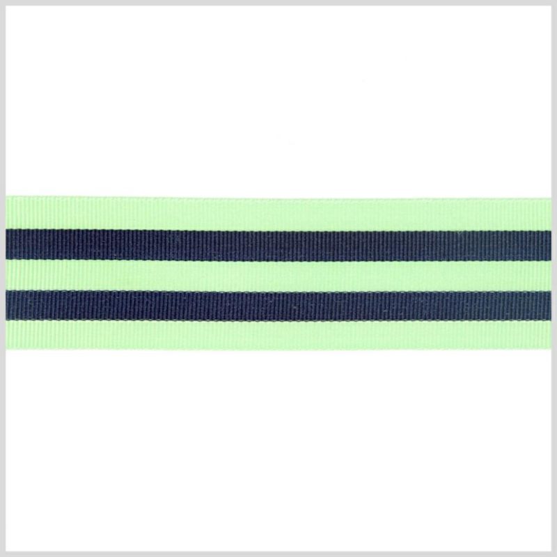 Grosgrain | Green/Blue Striped Grosgrain Ribbon Grosgrain Green,Black