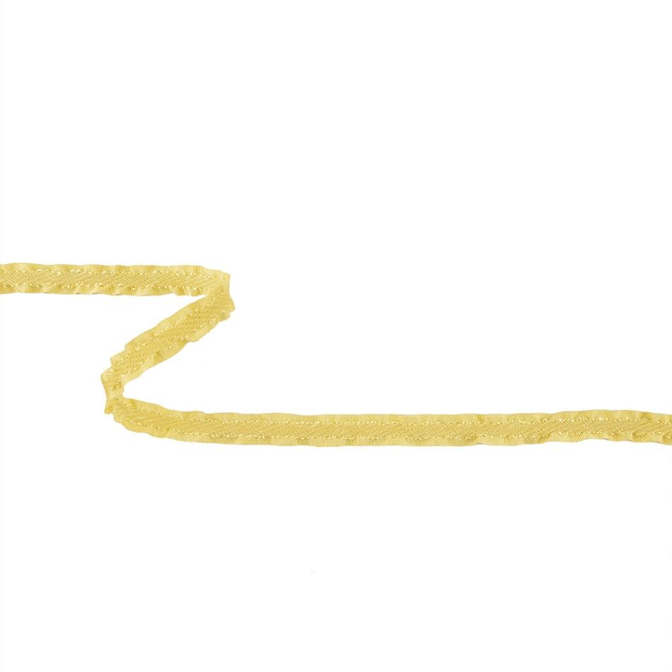 Grosgrain | Lemon Twill Ribbon With Ruffled Grosgrain Borders – 0.375" Grosgrain Grosgrain