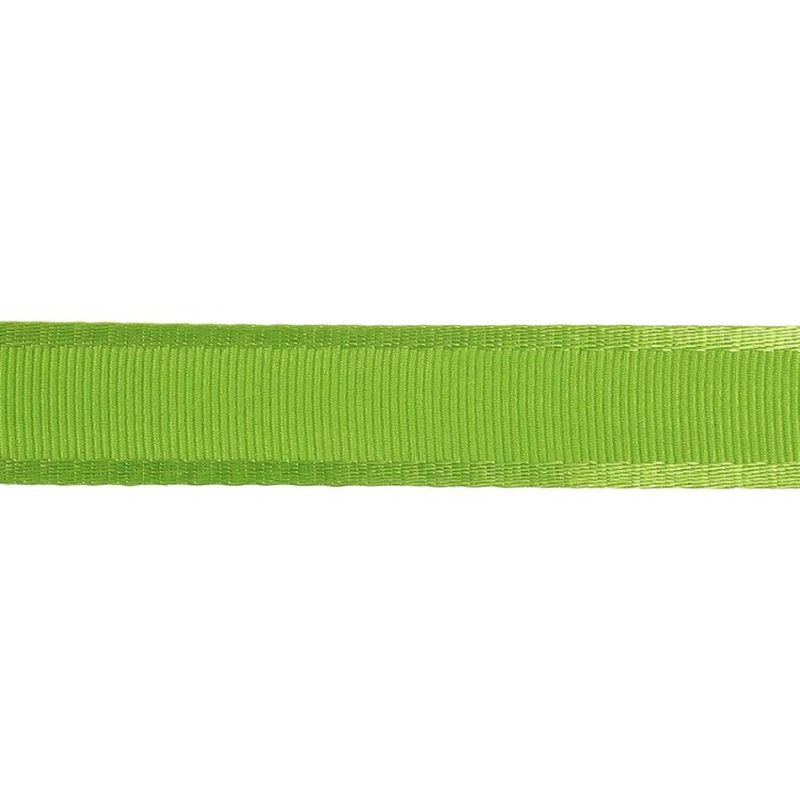 Grosgrain | Lime Satin-Edged Grosgrain Ribbon – 0.625" Grosgrain Grosgrain