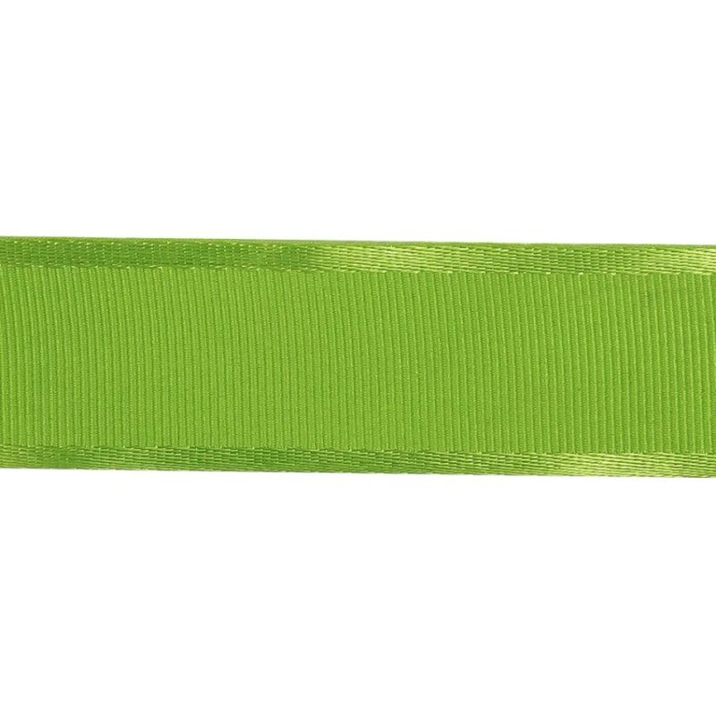 Grosgrain | Lime Satin-Edged Grosgrain Ribbon – 1" Grosgrain Grosgrain