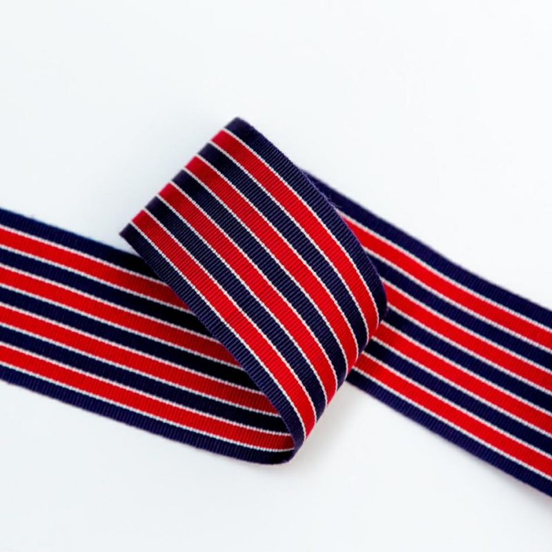 Grosgrain | Navy, Red And White Striped Grosgrain Ribbon – 1.625" Grosgrain Grosgrain