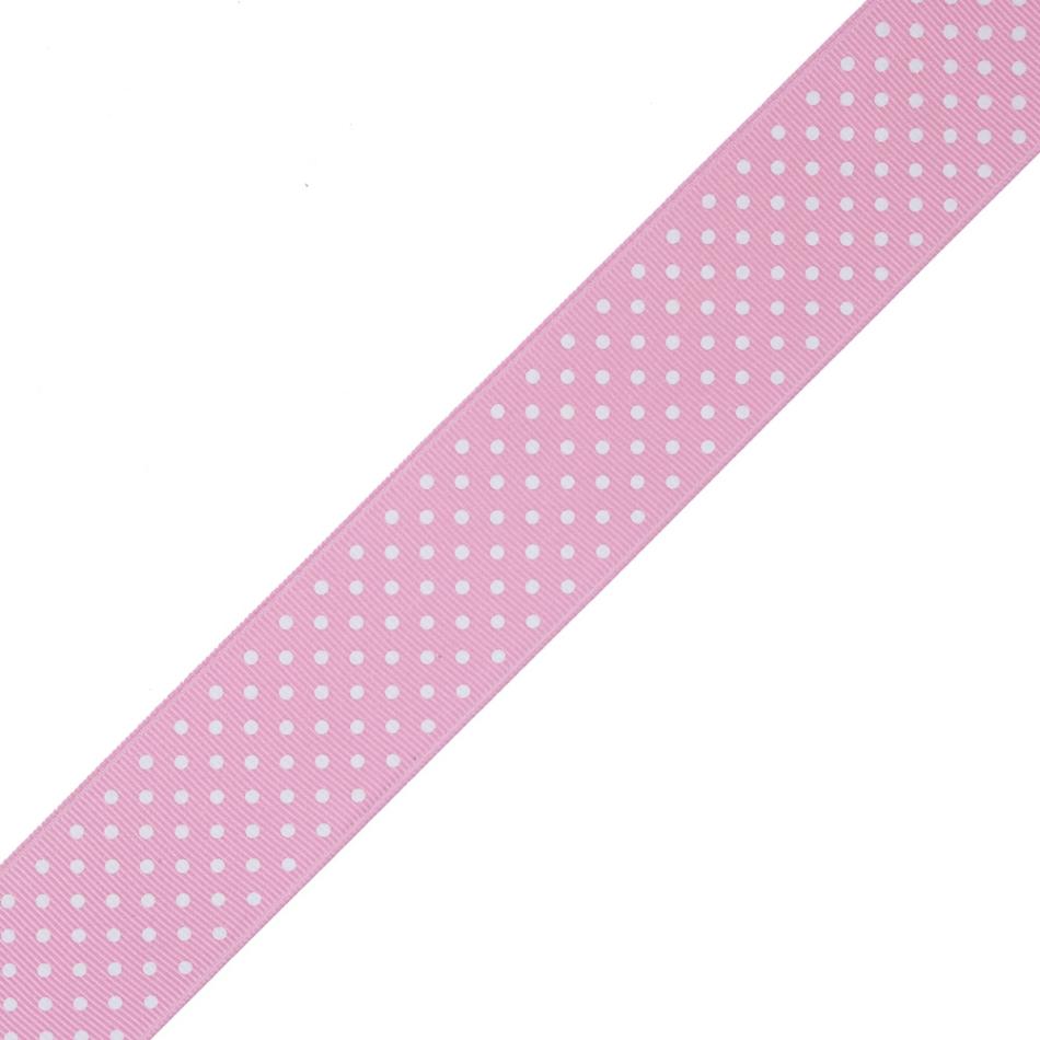 Grosgrain | Pink Polka Dot Grosgrain Ribbon Grosgrain Grosgrain