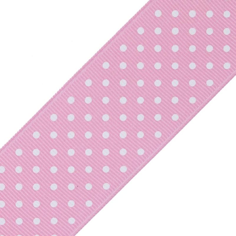 Grosgrain | Pink Polka Dot Grosgrain Ribbon Grosgrain Grosgrain