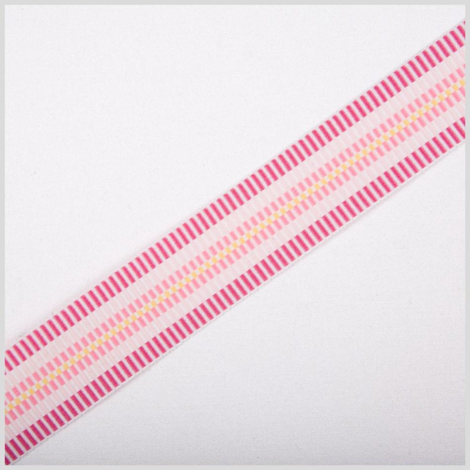 Grosgrain | Pink/Yellow/White Striped Grosgrain Ribbon Grosgrain Grosgrain