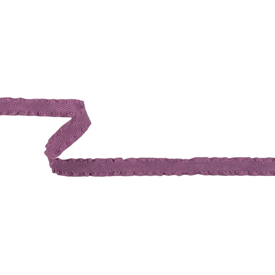 Grosgrain | Purple Twill Ribbon With Ruffled Grosgrain Borders – 0.625" Grosgrain Grosgrain