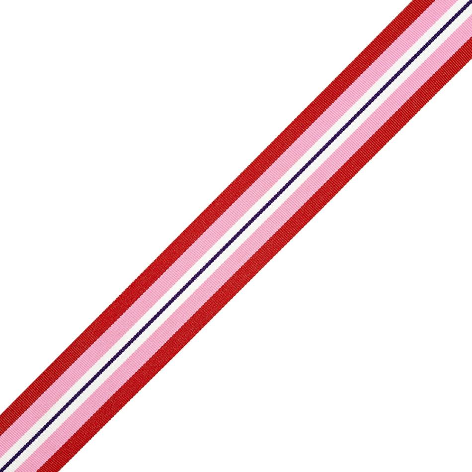 Grosgrain | Red, Pink And White Striped Ribbon – 1.5" Grosgrain Grosgrain