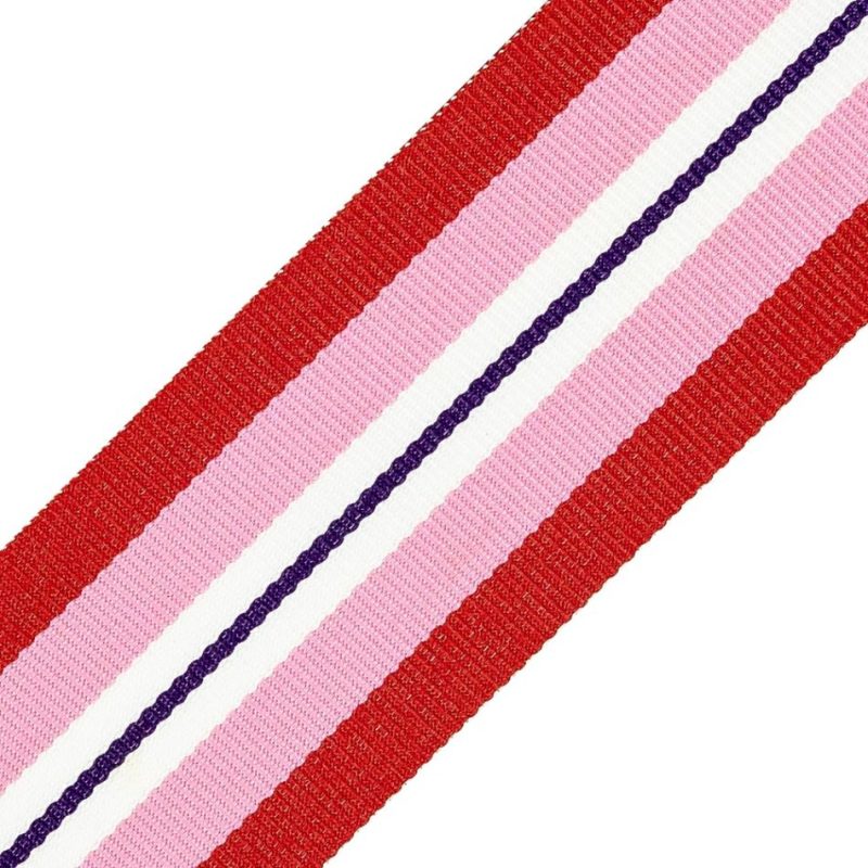 Grosgrain | Red, Pink And White Striped Ribbon – 1.5" Grosgrain Grosgrain