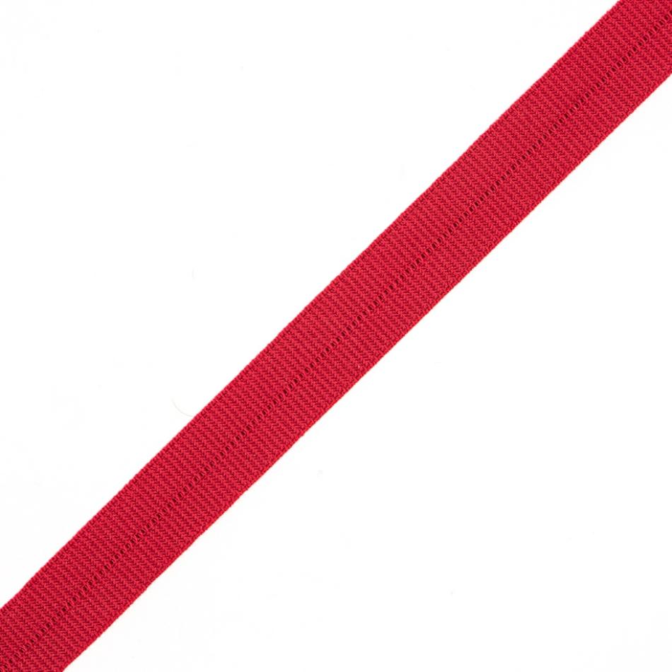 Grosgrain | Red Stretch Fold Over Grosgrain – 0.625" Grosgrain Grosgrain