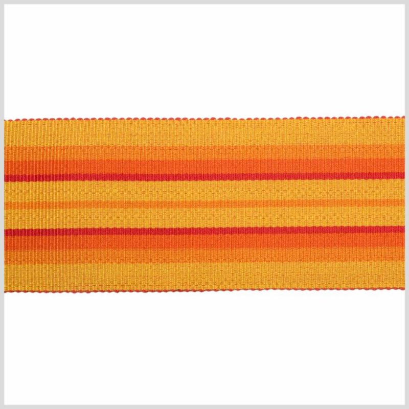 Grosgrain | Sunshine/Orange/Mango Striped Grosgrain Ribbon Grosgrain Grosgrain