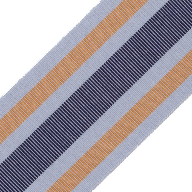 Grosgrain | Yellow/Navy/Gray Striped Stretch Grosgrain Ribbon – 2" Grosgrain Grosgrain