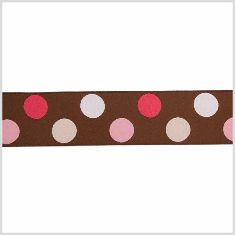 Jacquard | Chocolate/Fuchsia/Baby Pink/White/Cream French Jacquard Ribbon Jacquard Chocolate,Fuchsia,Baby Pink,Wh