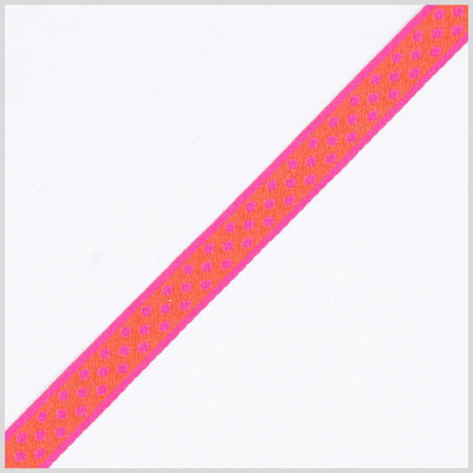 Jacquard | Hot Pink/Fuchsia French Jacquard Ribbon Jacquard Hot Pink,Fuchsia