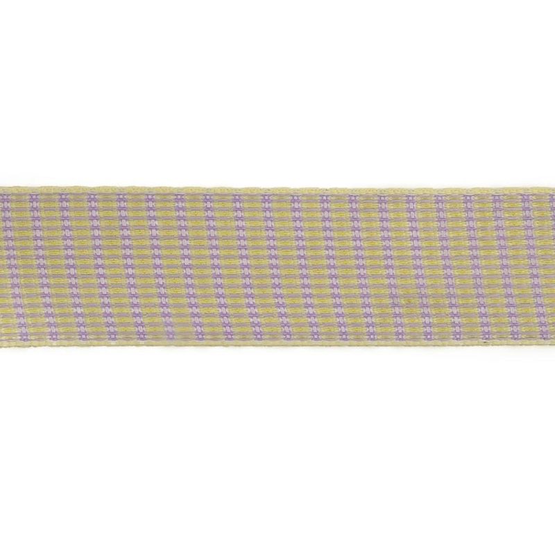 Jacquard | Lavender, Lemon And Tofu Rectangles Jacquard Ribbon – 1" Jacquard Jacquard