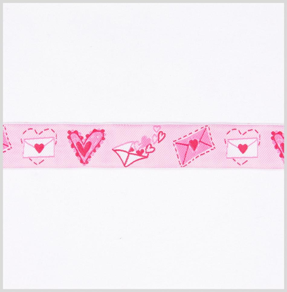 Jacquard | Lovey Dovey Pink French Jacquard Ribbon Jacquard Jacquard